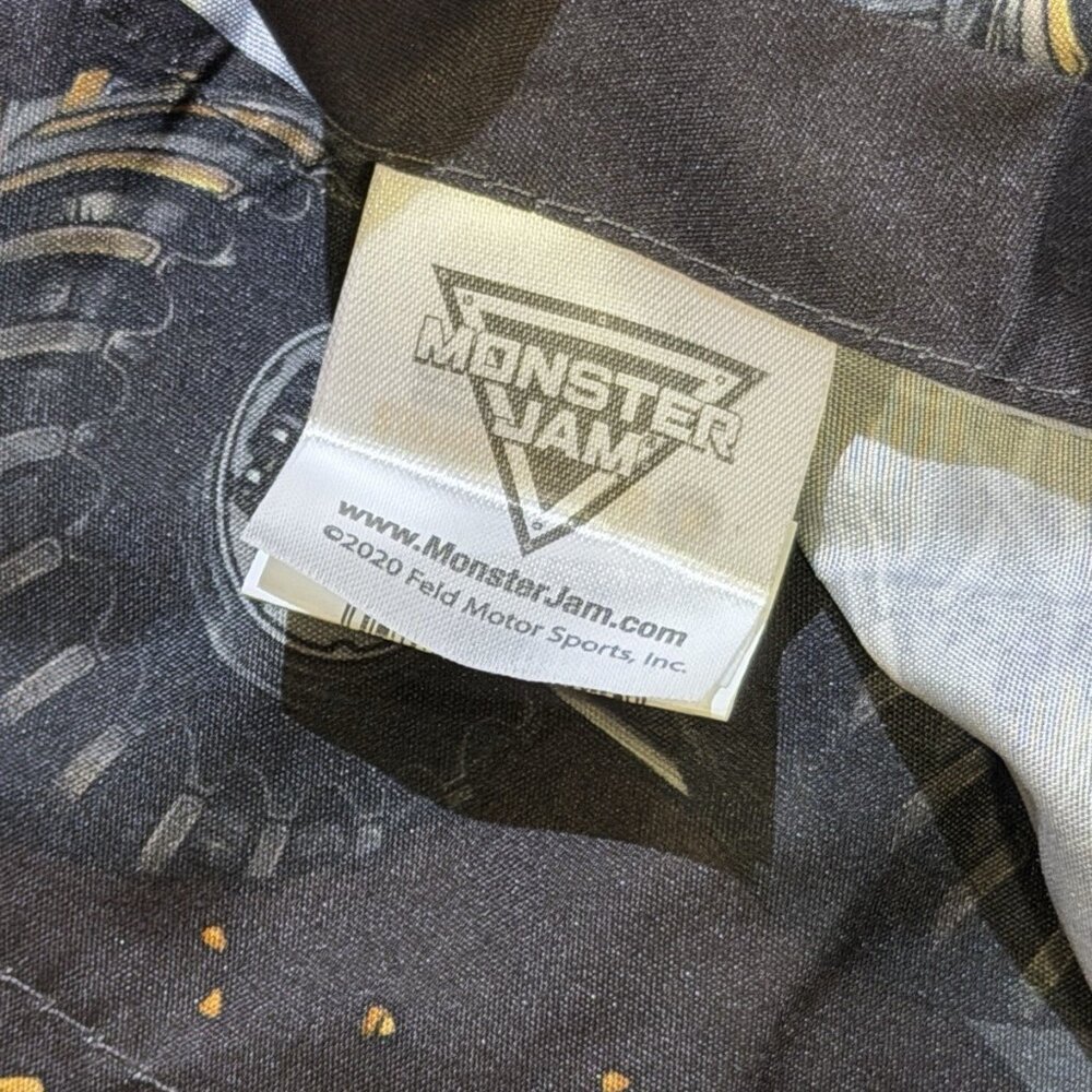Monster Jam Blackout Curtains Valance Tiebacks Truck Print 2020 Licensed Set - Picture 3 of 3